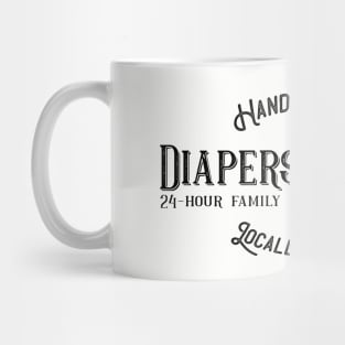 Diapers and Coffee Ironic Funny Retro Restaurant Mug